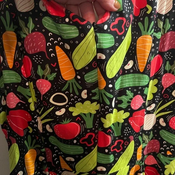 Vegetable Print Sleeveless Scoop Neck Sundress - Picture 6 of 6